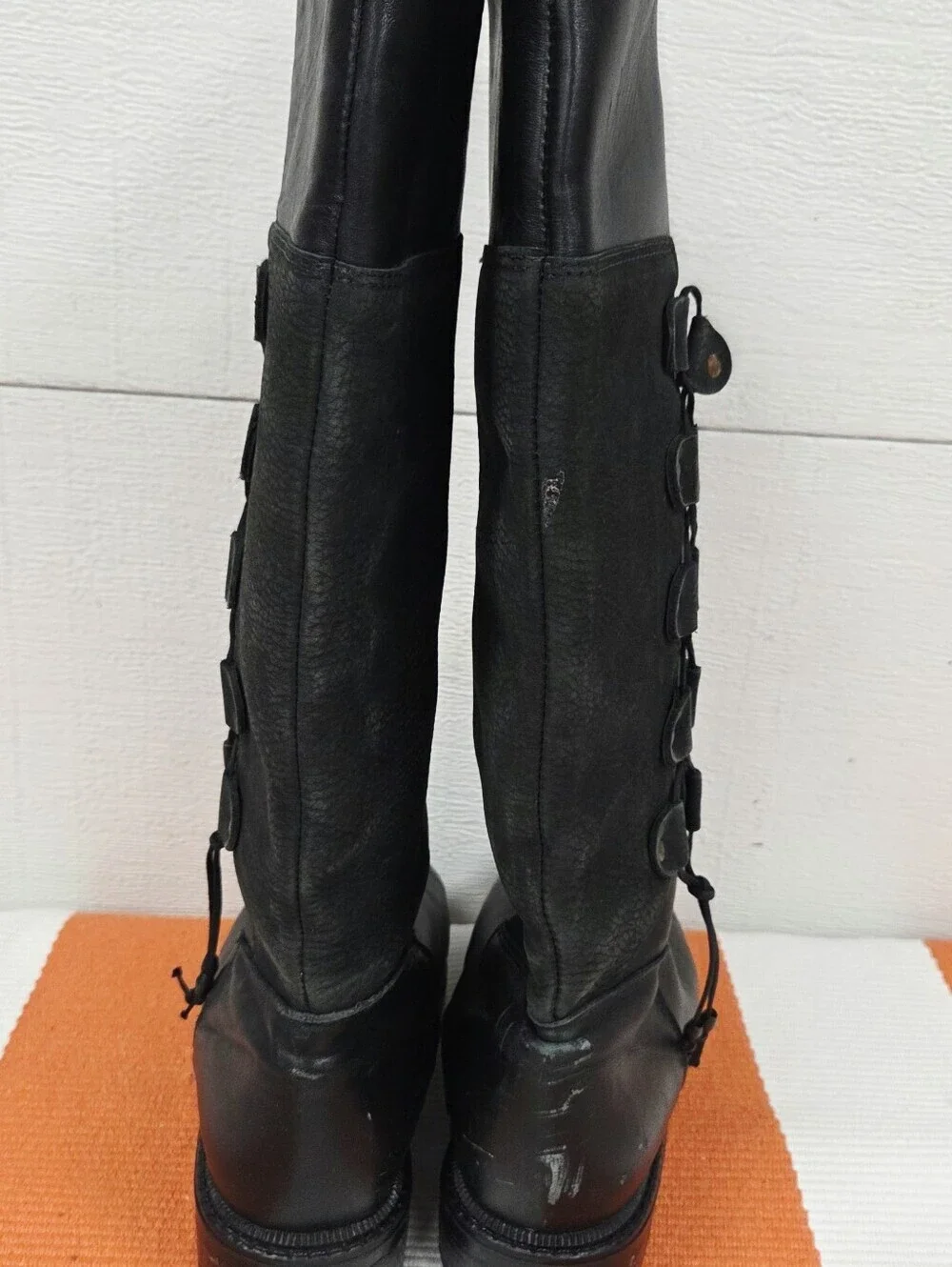 Blondo Canada wool lined Black Lace-Up Knee Boots 8